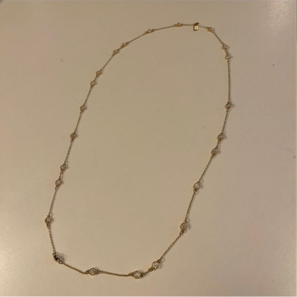 Kate Spade Elegant Gold Necklace with Crystal Accents